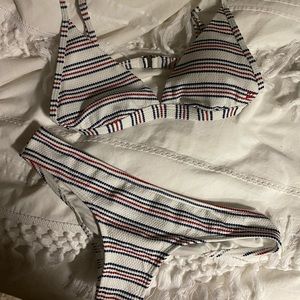 red white and blue billabong bikini